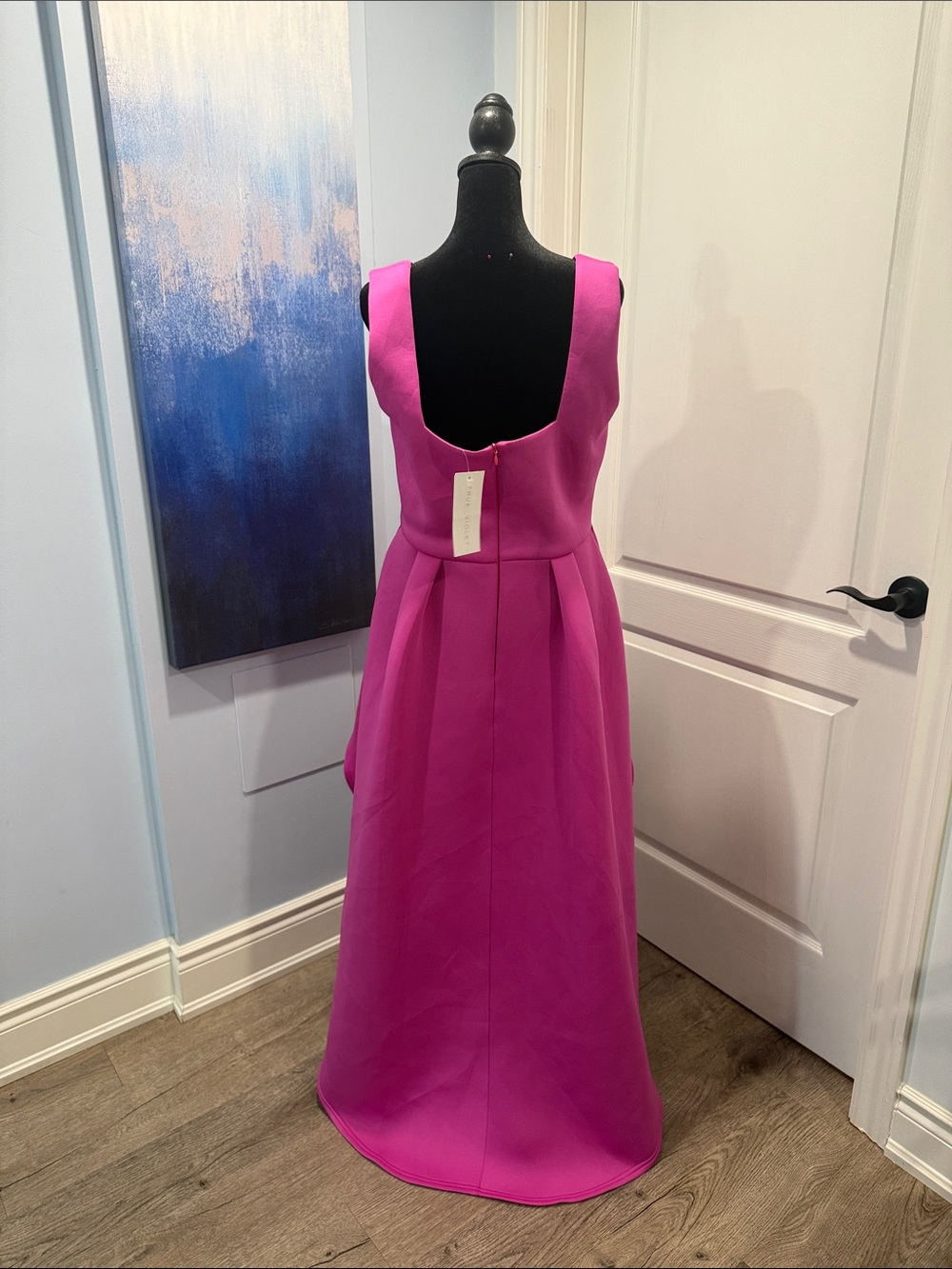 Fuchsia High-Low Sleeveless Dress - Picture 4 of 7